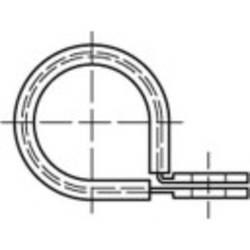 TOOLCRAFT 137629 trubková objímka Trubkové spony 15 mm Galvanicky pozinkovaná ocel 100 ks