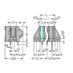 WAGO 745-154 pružinová svorkovnice 4.00 mm² Pólů 4 šedá 90 ks