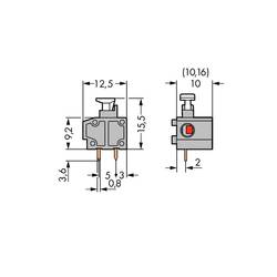 WAGO 235-801 pružinová svorkovnice 1.50 mm² Pólů 1 šedá 400 ks