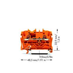 WAGO 2001-1202 průchodková svorka 4.20 mm pružinová svorka oranžová 100 ks