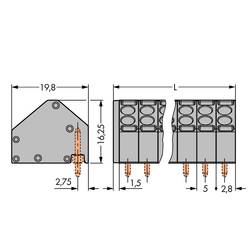 WAGO 806-104 pružinová svorkovnice 1.50 mm² Pólů 4 šedá 200 ks