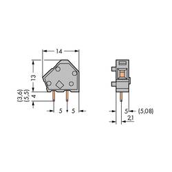 WAGO 236-710 pružinová svorkovnice 2.50 mm² Pólů 1 červená 600 ks