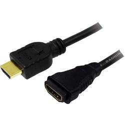 LogiLink HDMI prodlužovací kabel Zástrčka HDMI-A, Zásuvka HDMI-A 1.00 m černá CH0059 4K UHD HDMI kabel