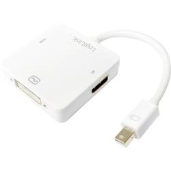 LogiLink CV0045A adaptér [1x mini DisplayPort zástrčka - 1x DVI zásuvka 24+5pólová, HDMI zásuvka] bílá 15.00 cm