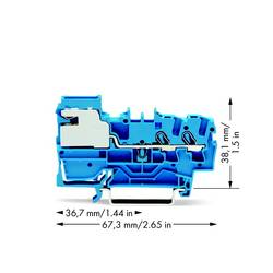 WAGO 2002-7214 oddělovací svorka 5.20 mm pružinová svorka osazení: N modrá 50 ks