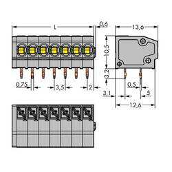 WAGO 805-308 pružinová svorkovnice 1.50 mm² Pólů 8 šedá 160 ks