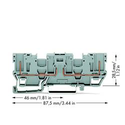 WAGO 769-161 hlavní svorka 5 mm pružinová svorka osazení: L šedá 50 ks