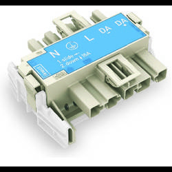 WAGO síťový adaptér síťová zástrčka - síťová zásuvka Počet kontaktů: 5 bílá 20 ks