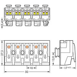 přístrojová svorka Tuhost (příčný řez): 0.5-2.5 mm² Pólů: 5 WAGO WAGO GmbH & Co. KG 250 ks bílá