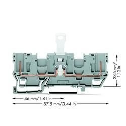 WAGO 769-202 hlavní svorka 5 mm pružinová svorka osazení: L šedá 50 ks