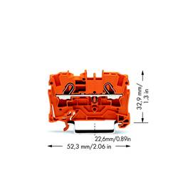 WAGO 2004-1202 průchodková svorka 6.20 mm pružinová svorka oranžová 50 ks