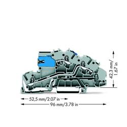 WAGO 2003-7640 patrová instalační svorka 5.20 mm pružinová svorka osazení: NT, L šedá 50 ks