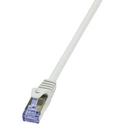 LogiLink CQ4082S RJ45 síťové kabely, propojovací kabely S/FTP 7.50 m šedá pozlacené kontakty, samozhášecí, s ochranou 1 ks