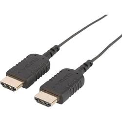 ednet HDMI kabel Zástrčka HDMI-A, Zástrčka HDMI-A 2.00 m černá 84458 4K UHD, extrémně tenký , pozlacené kontakty HDMI kabel