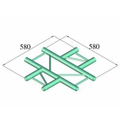 Alutruss DECOLOCK DQ2-PAC41H 2bodová rampa křížový prvek 90 °