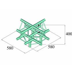 Alutruss DECOLOCK DQ3-PAC52 2bodová rampa rohové vázání na 5 směrů 90 °