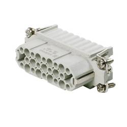 HDC insert, Female, 250 V, 10 A, No. of poles: 25, Crimp connection, Size: 5