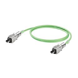 Weidmüller 1119730020 RJ45 síťové kabely, propojovací kabely CAT 5, CAT 5e SF/UTP 2.00 m zelená samozhášecí, s ochranou 1 ks