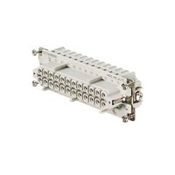 HDC insert, Female, 500 V, 16 A, No. of poles: 24, Crimp connection, Size: 8