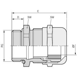 LAPP SKINTOP® MS PG 36 kabelová průchodka, 52015765, od 19 mm, do 32 mm, PG36, 10 ks