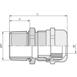 LAPP SKINTOP® MS-NPT 1/4 kabelová průchodka, 53112004, od 3.5 mm, do 7 mm, 1/4, 100 ks