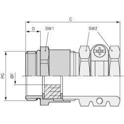 LAPP SKINDICHT® SHZ PG 36 kabelová průchodka, 52000980, od 27 mm, do 34 mm, PG36, 10 ks