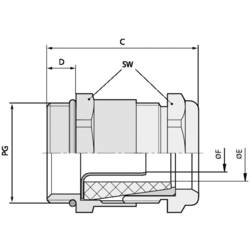 LAPP SKINDICHT® SHVE PG 9/9/6/3,6 kabelová průchodka, 52010415, od 4 mm, do 5.8 mm, PG9, 25 ks