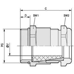 LAPP SKINDICHT® SHV PG 16/16/13 kabelová průchodka, 52002630, od 10.8 mm, do 12.8 mm, 25 ks