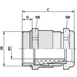 LAPP SKINDICHT® SHV-M-VITON 20X1,5/13,5/11 kabelová průchodka, 52105480, od 8.5 mm, do 10.8 mm, M20, 25 ks