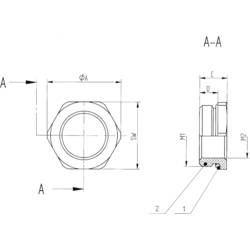 LAPP 52006563 SKINDICHT MR-M 80X2/63X1,5 HEXAGONAL redukce kabelové průchodky M80 M63 mosaz přírodní 1 ks