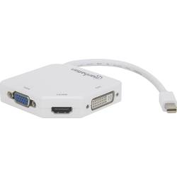 Manhattan 207362 Mini-DisplayPort adaptér [1x mini DisplayPort zástrčka - 1x VGA zásuvka, HDMI zásuvka, DVI zásuvka 24+5pólová] bílá 16.00 cm