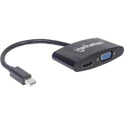 Manhattan 152709 DisplayPort / VGA / HDMI adaptér [1x mini DisplayPort zástrčka - 1x VGA zásuvka, HDMI zásuvka] černá 16.00 cm