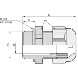 LAPP SKINTOP® ST PG 42 kabelová průchodka, 53015280, od 35 mm, do 38 mm, PG42, 5 ks