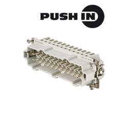 HDC insert, Male, 500 V, 16 A, No. of poles: 24, PUSH IN, Size: 8