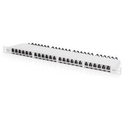 Digitus DN-91624S-SL-EA-G 24 portů síťový patch panel 483 mm (19) CAT 6A, CAT 6a (surový kabel CAT 7) 0.5 U osazený