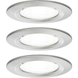 Paulmann 92979 LED vestavné svítidlo, LED, GU10, 19.5 W, železo (kartáčované), sada 3 ks