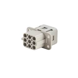 HDC insert, Female, 500 V, 16 A, No. of poles: 8, Crimp connection, Size: HQ