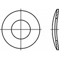 TOOLCRAFT TO-6854481 pružná podložka vnitřní Ø: 18 mm DIN 137 pružinová ocel 250 ks