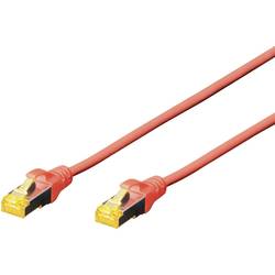 Digitus DK-1644-A-070/R RJ45 síťové kabely, propojovací kabely CAT 6A S/FTP 7.00 m červená bez halogenů, kroucené páry , s ochranou, samozhášecí 1 ks