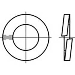 TOOLCRAFT TO-6854256 pérová podložka vnitřní Ø: 2.5 mm DIN 127 Ušlechtilá ocel V2A A2 100 ks