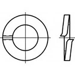 TOOLCRAFT TO-6854250 pérová podložka vnitřní Ø: 12 mm DIN 127 Ušlechtilá ocel V2A A2 100 ks