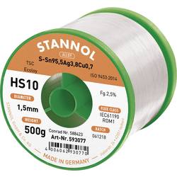 Stannol HS10 2510 bezolovnatý pájecí cín cívka Sn95,5Ag3,8Cu0,7 ROM1 500 g 1.5 mm