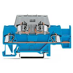 WAGO 280-532 dvojitá průchodková svorka 5 mm pružinová svorka modrá, šedá 50 ks