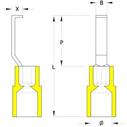 Weidmüller 1216230000 závěsné kabelové oko 4 mm² 6 mm² částečná izolace žlutá 100 ks