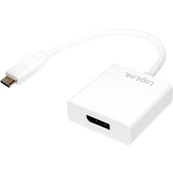 LogiLink UA0246A USB / DisplayPort adaptér [1x USB 3.1 zástrčka C - 1x zásuvka DisplayPort] bílá 14.00 cm