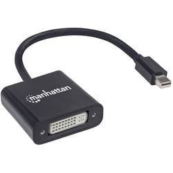 Manhattan 152549 Mini-DisplayPort adaptér [1x DVI zásuvka 24+5pólová - 1x mini DisplayPort zástrčka] černá stíněný, UL certifikace 15.00 cm