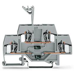 WAGO 281-635/281-491 dvojitá diodová svorka 6 mm pružinová svorka osazení: L šedá 50 ks