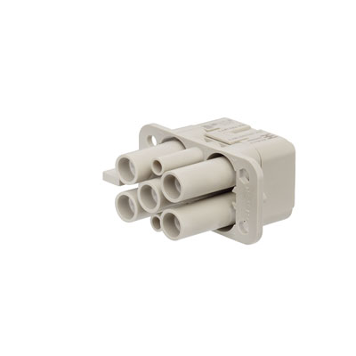 HDC insert, Female, 690 V, 40 A, No. of poles: 6, Crimp connection, Size: HQ