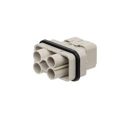 HDC insert, Male, 690 V, 40 A, No. of poles: 6, Crimp connection, Size: HQ