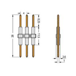 WAGO 2060-954/028-000 WAGO GmbH & Co. KG propojka (š x v x h) 15.40 x 2.60 x 28 mm 250 ks